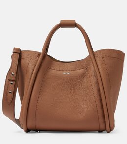 Маленькая кожаная морская сумка-тоут Max Mara, Marrone p01004196 | marrone