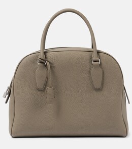 Индийская кожаная сумка-тоут 12.00 The Row, Smoked Taupe Ans p00999111 | smoked taupe ans