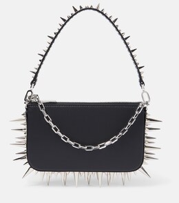 Loubila Мини-сумка через плечо из кожи с шипами Christian Louboutin, Black / Silver p00992355 | black / silver