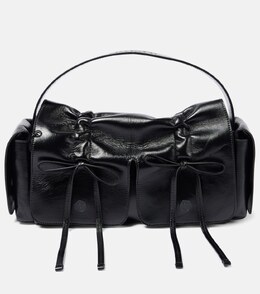 Сумка-тоут из кожи с бантиком Acne Studios, черный p01001248 | black