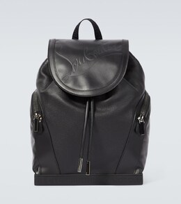Кожаный рюкзак с логотипом Explorafunk Christian Louboutin, Black/Black/Black p00896161 | black/black/black