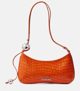 Сумка через плечо Bisou Perle из кожи Jacquemus, оранжевый p01004901 | orange