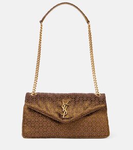 Капризная маленькая жаккардовая сумка через плечо Saint Laurent, Ocre Multicolore p01040407 | ocre multicolore