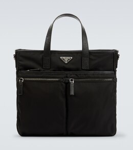 Сумка-тоут с отделкой из Re-Nylon кожи Prada, черный p00837337 | nero