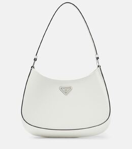 Cleo Маленькая кожаная сумка через плечо Prada, белый p00526545 | bianco