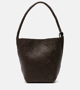 Сумка-шоппер N/S Park Medium из плетеной кожи The Row, Dark Brown Ang p01015784 | dark brown ang