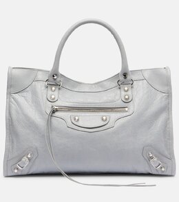Городская кожаная сумка-тоут среднего размера Le City Balenciaga, Light Grey p01056929 | light grey