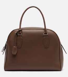 Индийская кожаная сумка-тоут среднего размера India 12 The Row, Dark Olive Ans p01048970 | dark olive ans