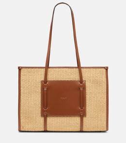 Сумка-тоут из рафии с кожаными вставками Capri DeMellier, Warm Tan p01059307 | warm tan