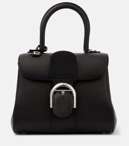 Бриллиант мини кожаная сумка-тоут Delvaux, черный p01065947 | black