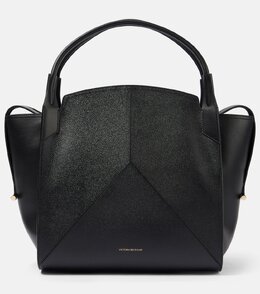 Кожаная сумка-тоут Victoria Victoria Beckham, черный p01002215 | black