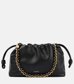 Фламенко маленькая кожаная клатч Loewe, черный p00924858 | black