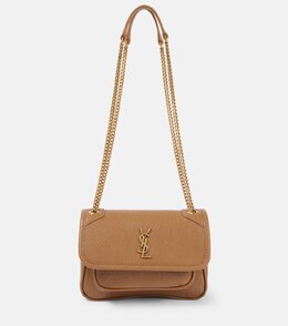 Niki Mini кожаная сумка через плечо Saint Laurent, Dark Cork p01040436 | dark cork