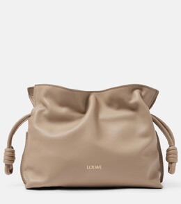 Фламенко миниатюрный кожаный клатч Loewe, песочный p01000906 | sand