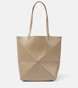 Складная кожаная сумка-тоут Puzzle Fold Medium Loewe, песочный p01000949 | sand