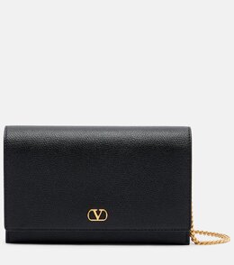 Мини-кожаная сумка через плечо VLogo Signature Valentino Garavani, черный p01056432 | nero