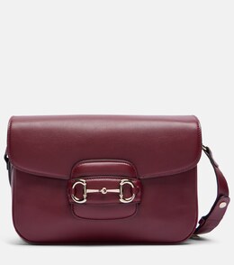 Сумка через плечо мягкая средняя Horsebit 1955 Gucci, Rosso Ancora p01068851 | rosso ancora