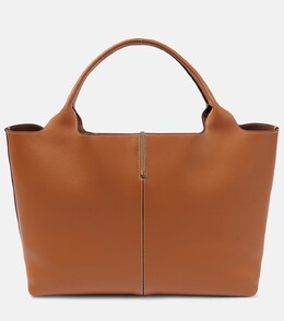 Средняя кожаная сумка-тоут Tod's, коричневый p01040594 | brown