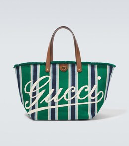 Сумка-шоппер с большой вышитой эмблемой Gucci, Gre.Wh.Lt B/Sun/Gr.H p01049006 | gre.wh.lt b/sun/gr.h