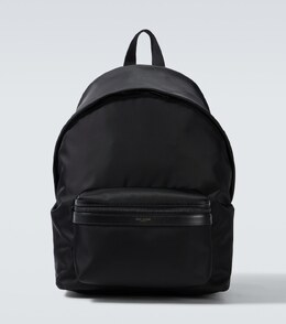 Городской рюкзак из холста с кожаными деталями Saint Laurent, черный p01036253 | black