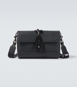 Стильная кожаная сумка через плечо Christian Louboutin, Black/Black/Black p00942453 | black/black/black