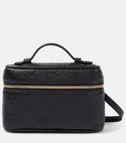 Сумка-тоут GG Emblem Small из кожи с тиснением Gucci, Black / Black p00995841 | black / black