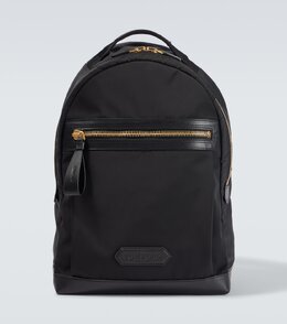 Рюкзак с кожаными вставками Tom Ford, черный p01042727 | black
