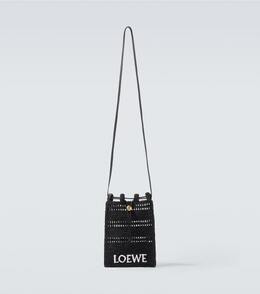 Сумка-кроссбоди из рафии с логотипом Paula's Ibiza Loewe, черный p01048300 | black