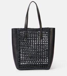 Сумка-тоут Zoe Small из рафии с кожаными деталями Khaite, черный p01038617 | black