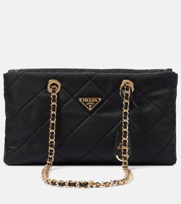 Редакция 1995 Chaîne Re-Nylon Средняя плечевая сумка Prada, черный p00997479 | nero