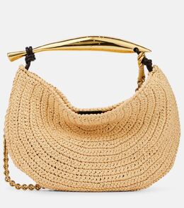 Сумка-шоппер из рафии с эффектом сардинового плетения Bottega Veneta, Nat/Fond/Nat-M B p00933666 | nat/fond/nat-m b