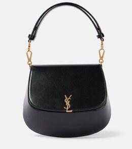 Кожаная наплечная сумка Voltaire Saint Laurent, нуар p00955881 | noir