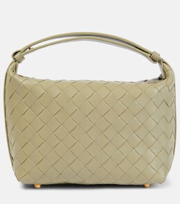 Сумка-тоут Wallace из кожи Intrecciato Bottega Veneta, Travertine-Gold p00908495 | travertine-gold