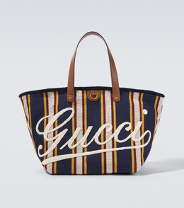 Скрипт большая полосатая сумка-шопер Gucci, Blu Yel Re .Wh/Sun/Bl p01005773 | blu yel re .wh/sun/bl