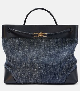 Andiamo большая джинсовая сумка-тоут Bottega Veneta, Navy-Whote/Space-Mb p00998758 | navy-whote/space-mb