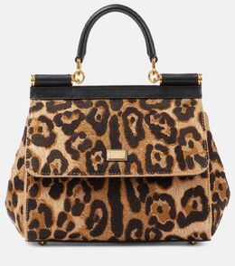 Средняя вышитая сумка-шоппер Sicily Dolce & Gabbana, Leo/Nero p00995442 | leo/nero