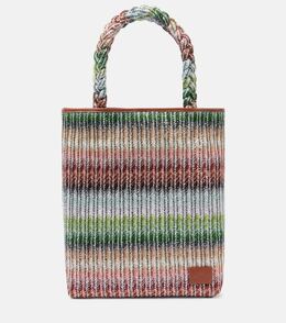 Zigzag Большая сумка-тоут с кожаной отделкой Missoni, Rainbow Lurex p00992702 | rainbow lurex