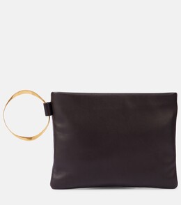 Кожаный клатч-браслет Square The Row, Dark Aniline Ang p01015800 | dark aniline ang