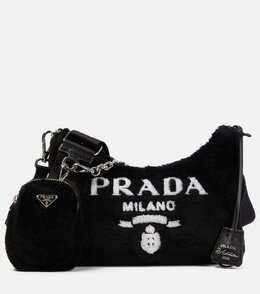 Редакция 2005 Маленькая сумка через плечо Prada, Nero+Bianco p00696099 | nero+bianco