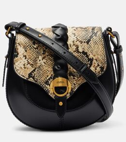 Алтай Маленькая кожаная сумка через плечо Isabel Marant, Black/Beige p01038648 | black/beige