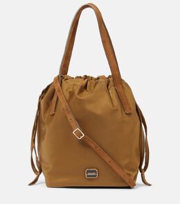 Рори средняя ведерообразная сумка с кожаной отделкой Khaite, Safari / Mud p01052982 | safari / mud