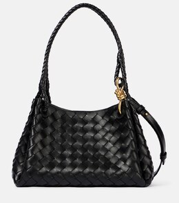 Сумка-тоут Parachute Medium из плетеной кожи Intrecciato Bottega Veneta, Black-M Brass p01054778 | black-m brass