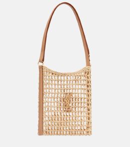Мини-сумка через плечо из рафии Oxalis Saint Laurent, Vintage Brown p01070080 | vintage brown