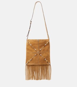 Средняя замшевая плечевая сумка Nellcôte Valentino Garavani, Havana Beige p01056373 | havana beige