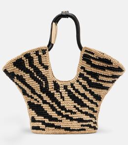 Золотое время рафия сумка тоут Zimmermann, Black Zebra p01021822 | black zebra