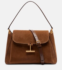 Средняя плечевая сумка Tara из замши Tom Ford, Whisky p01038690 | whisky