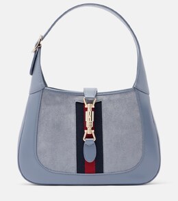 Дорожная сумка Jackie 1961 Medium из замши и кожи Gucci, Foggy Grey/Fog.G/Brb p01054658 | foggy grey/fog.g/brb