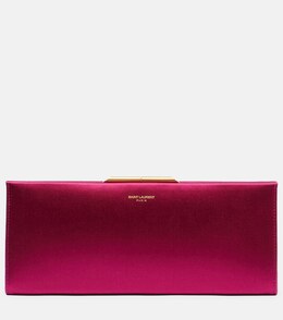 Полуночный маленький атласный клатч Saint Laurent, Dark Fuchsia p01070054 | dark fuchsia