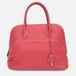 Hermès Relax Bolide 35 Red Leather Bag 1195465