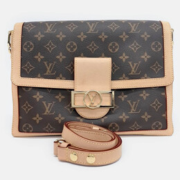 Louis Vuitton 1195299 Brown Coated Canvas Monogram Dauphine Soft GM Bag